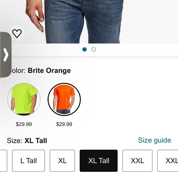 Carhartt Orange Work Shirt XL NWOT - Picture 3 of 4